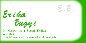 erika bugyi business card